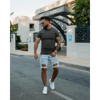 BLUZKA T-SHIRT MĘSKI OVERSIZE OLAVOGA MEN VIROO GRAFIT