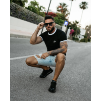 BLUZKA T-SHIRT MĘSKI OVERSIZE OLAVOGA MEN VIROO BLACK