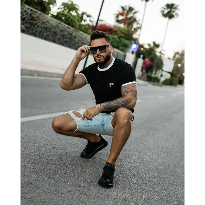 BLUZKA T-SHIRT MĘSKI OVERSIZE OLAVOGA MEN VIROO BLACK