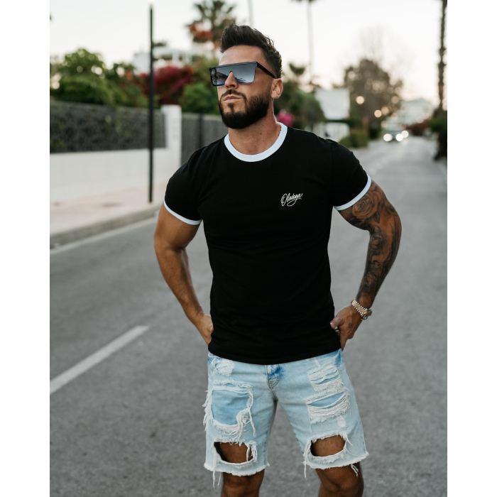 BLUZKA T-SHIRT MĘSKI OVERSIZE OLAVOGA MEN VIROO BLACK
