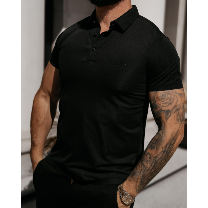 BLUZKA T-SHIRT MĘSKI POLO MEN ZAIN BLACK