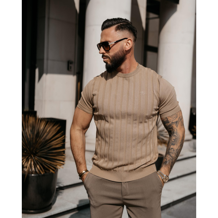 BLUZKA T-SHIRT MĘSKI SWETERKOWY OLAVOGA MEN XAE CARMEL