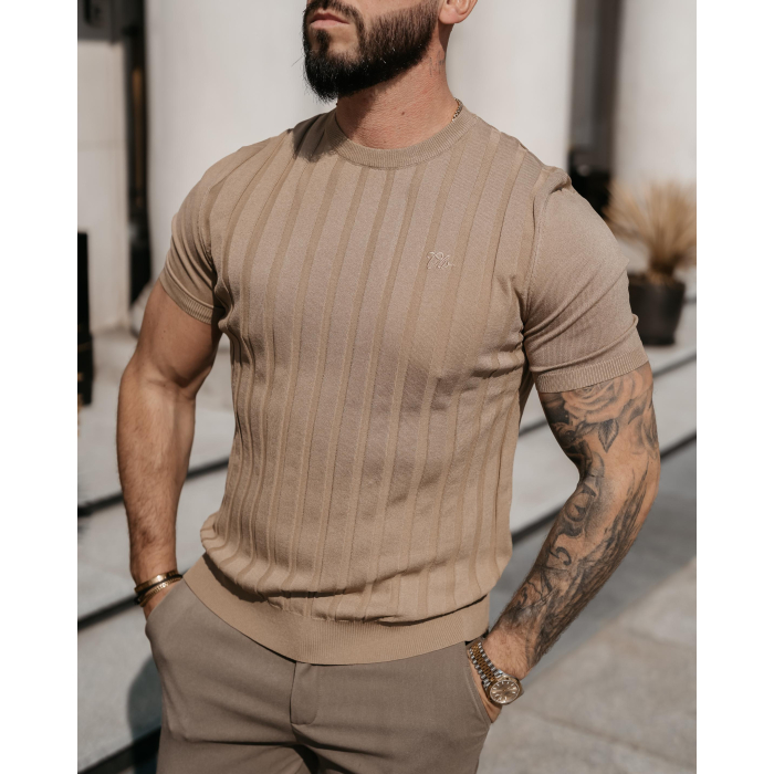 BLUZKA T-SHIRT MĘSKI SWETERKOWY OLAVOGA MEN XAE CARMEL