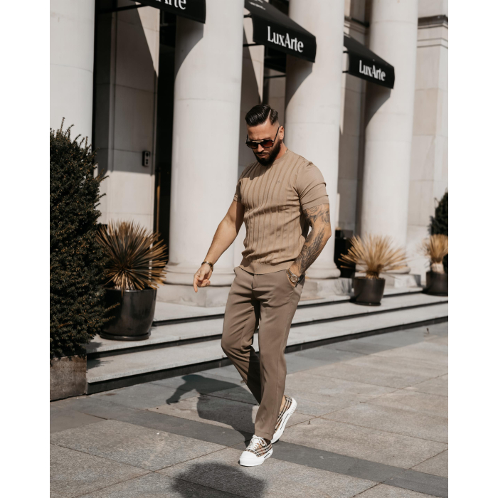 BLUZKA T-SHIRT MĘSKI SWETERKOWY OLAVOGA MEN XAE CARMEL