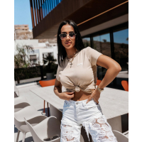 BLUZKA T-SHIRT OLAVOGA ALEXA BEIGE