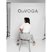 BLUZKA T-SHIRT OLAVOGA BLACK BLUSH ECRU