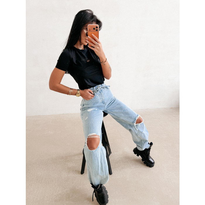 BLUZKA T-SHIRT OLAVOGA BLACK SIENA BLACK