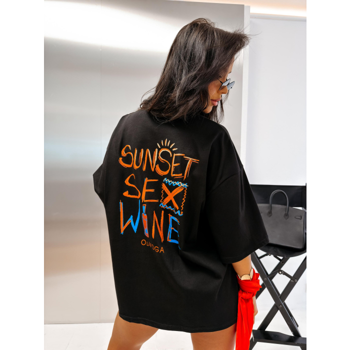 BLUZKA T-SHIRT OVERSIZE OLAVOGA ALYSSE BLACK