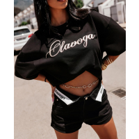 BLUZKA T-SHIRT OVERSIZE OLAVOGA AMYRAL BLACK