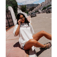 BLUZKA T-SHIRT OVERSIZE OLAVOGA AMYRAL ECRU