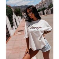 BLUZKA T-SHIRT OVERSIZE OLAVOGA AMYRAL ECRU