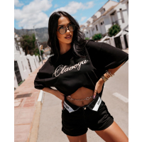 BLUZKA T-SHIRT OVERSIZE OLAVOGA AMYRAL BLACK