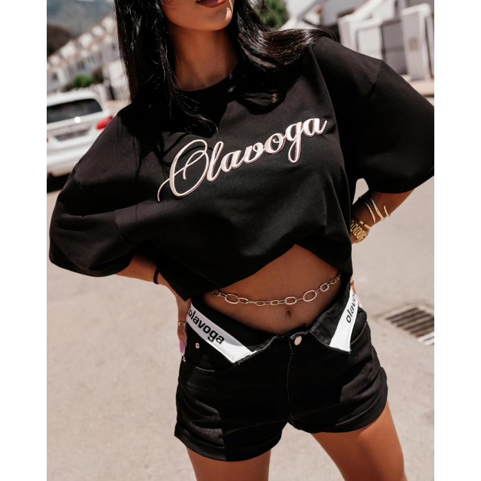 BLUZKA T-SHIRT OVERSIZE OLAVOGA AMYRAL BLACK