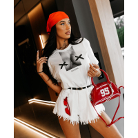 BLUZKA T-SHIRT OVERSIZE OLAVOGA BRESTO ECRU