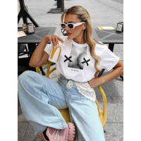 BLUZKA T-SHIRT OVERSIZE OLAVOGA BRESTO ECRU