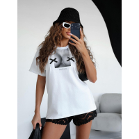 BLUZKA T-SHIRT OVERSIZE OLAVOGA BRESTO ECRU