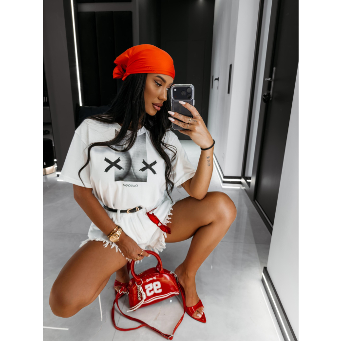 BLUZKA T-SHIRT OVERSIZE OLAVOGA BRESTO ECRU