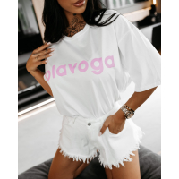 BLUZKA T-SHIRT OVERSIZE OLAVOGA COLIN ECRU