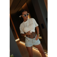 BLUZKA T-SHIRT OVERSIZE OLAVOGA NALARI ECRU