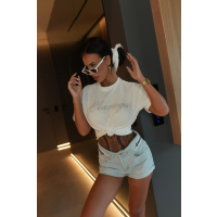BLUZKA T-SHIRT OVERSIZE OLAVOGA NALARI ECRU