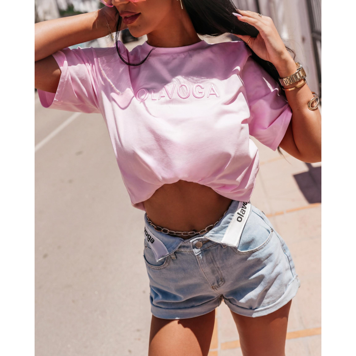 BLUZKA T-SHIRT OVERSIZE OLAVOGA OVIRA PINK