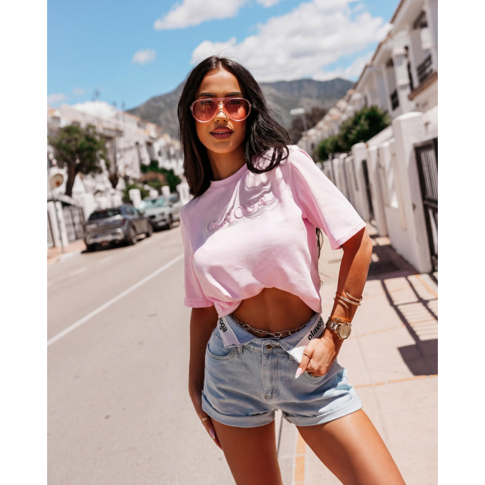 BLUZKA T-SHIRT OVERSIZE OLAVOGA OVIRA PINK
