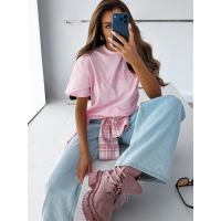 BLUZKA T-SHIRT OVERSIZE OLAVOGA VELAIA PUDER PINK