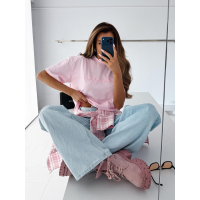 BLUZKA T-SHIRT OVERSIZE OLAVOGA VELAIA PUDER PINK