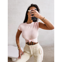 BLUZKA T-SHIRT SLIM OLAVOGA LIVA PUDER