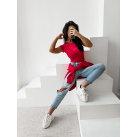BLUZKA T-SHIRT SLIM OLAVOGA LIVA RED