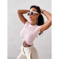 BLUZKA T-SHIRT SLIM OLAVOGA LIVA PUDER