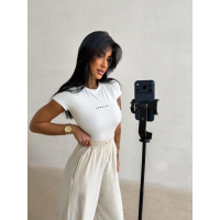 BLUZKA T-SHIRT SLIM OLAVOGA LIVA ECRU