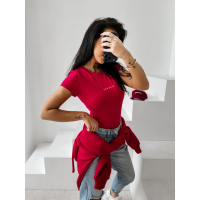 BLUZKA T-SHIRT SLIM OLAVOGA LIVA RED
