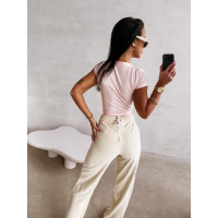BLUZKA T-SHIRT SLIM OLAVOGA LIVA PUDER