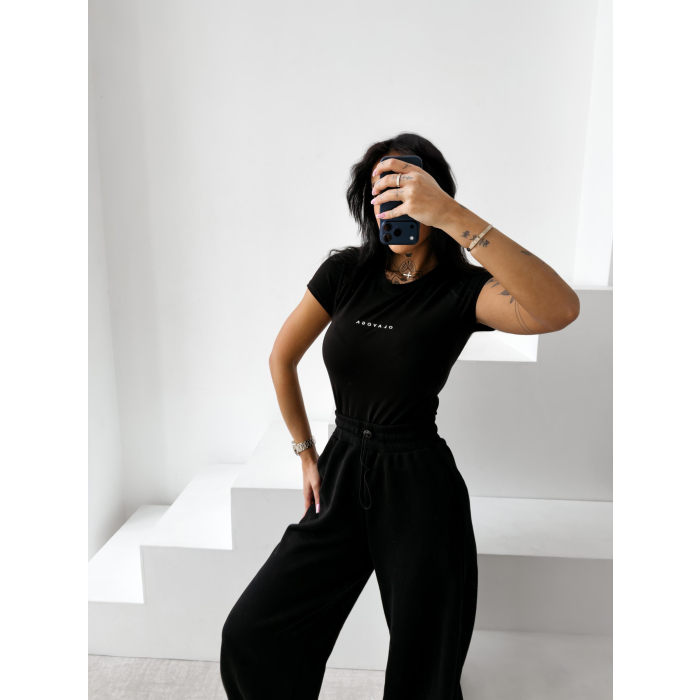BLUZKA T-SHIRT SLIM OLAVOGA LIVA BLACK