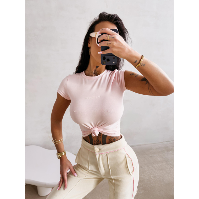 BLUZKA T-SHIRT SLIM OLAVOGA LIVA PUDER