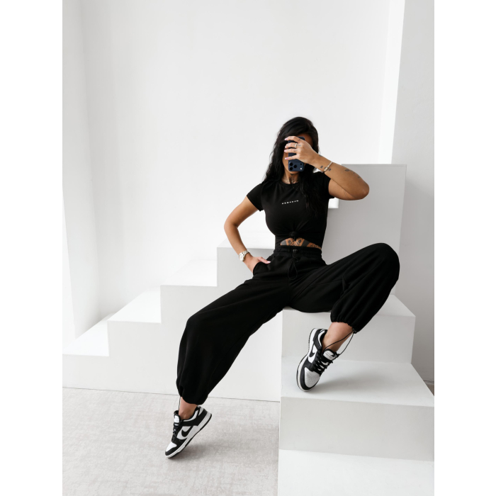 BLUZKA T-SHIRT SLIM OLAVOGA LIVA BLACK