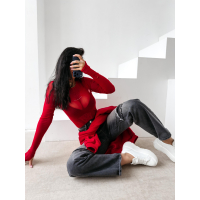 BODY DAMSKIE LOGOWANE SIATECZKA OLAVOGA AMELI RED