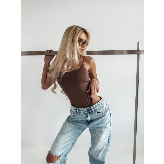 BODY DAMSKIE NA RAMIĄCZKACH OLAVOGA VIRENIA LIGHT BROWN