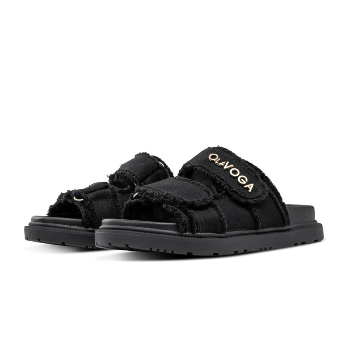 BUTY DAMSKIE KLAPKI OLAVOGA SHOES BERLIOZ BLACK