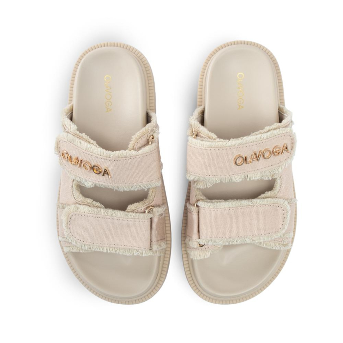BUTY DAMSKIE KLAPKI OLAVOGA SHOES BERLIOZ BEIGE