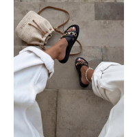 BUTY DAMSKIE KLAPKI OLAVOGA SHOES TILLY BLACK