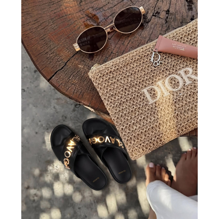 BUTY DAMSKIE KLAPKI OLAVOGA SHOES TILLY BLACK