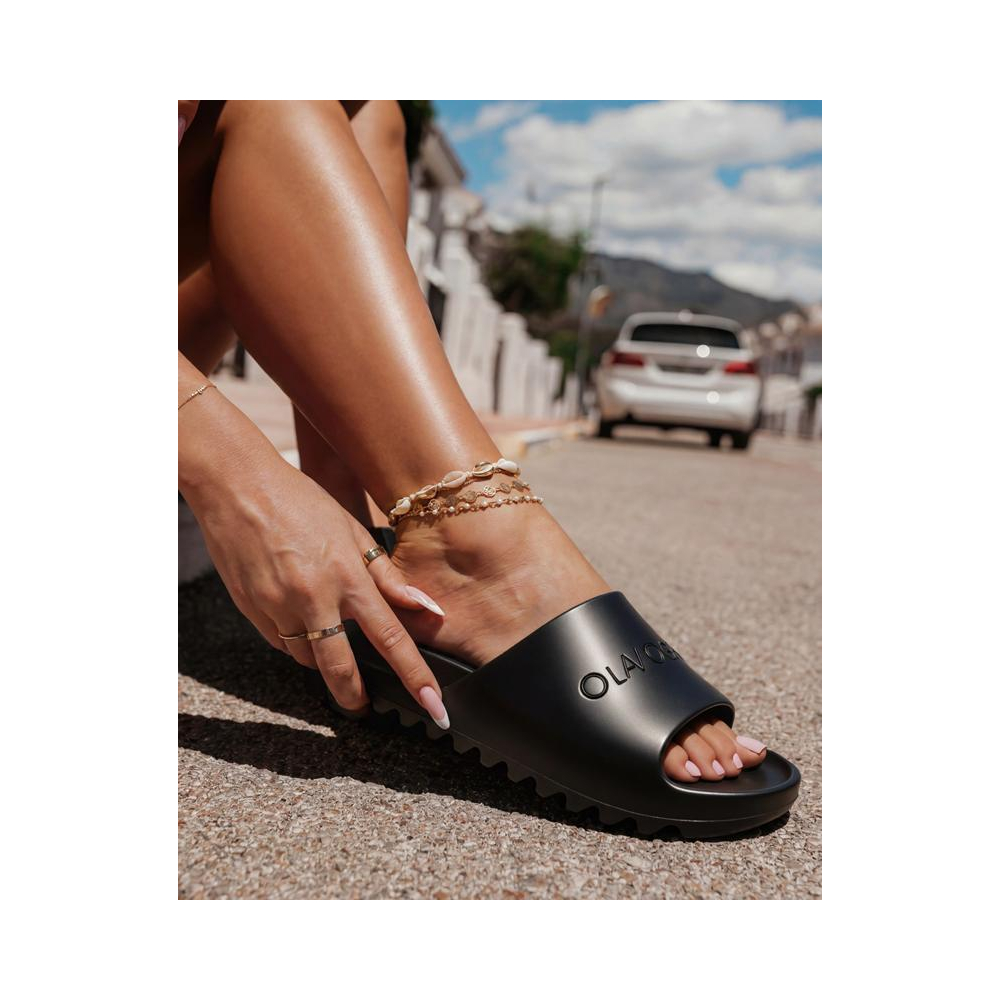 BUTY DAMSKIE KLAPKI OLAVOGA SLIP BLACK