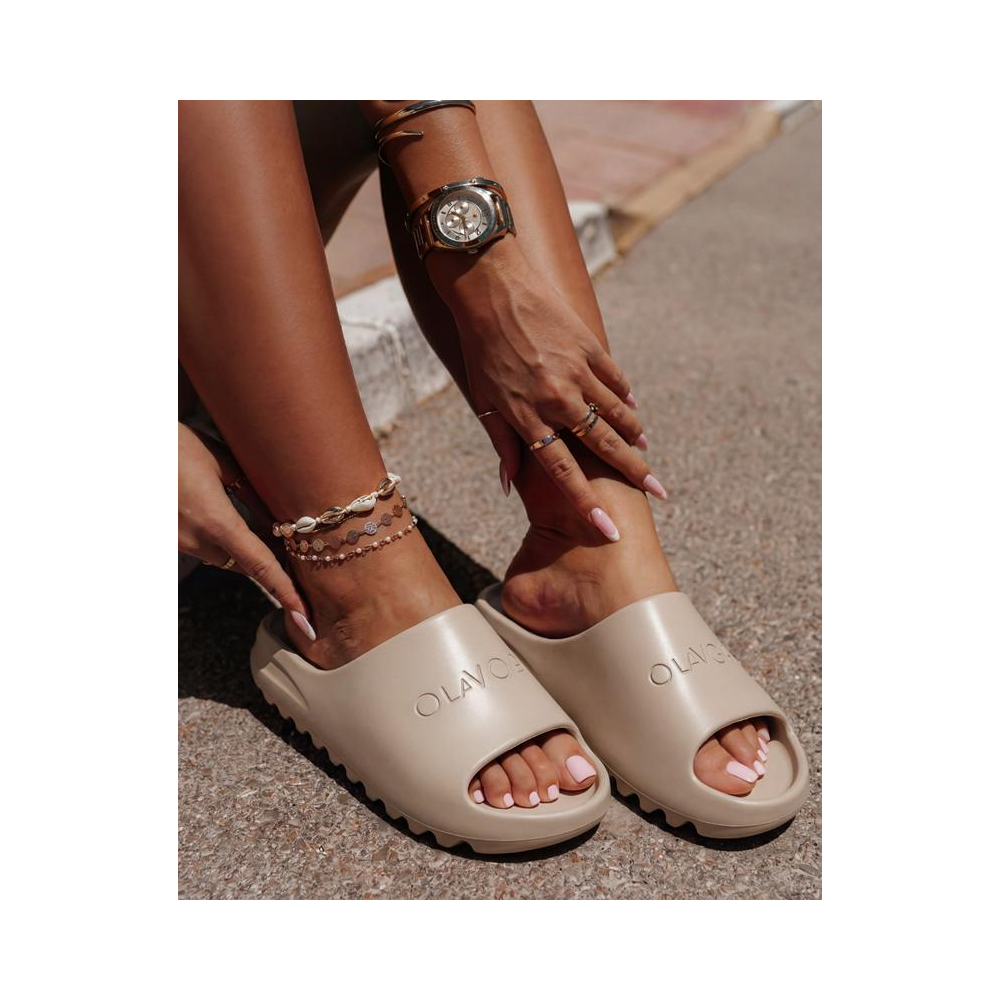 BUTY DAMSKIE KLAPKI OLAVOGA SLIP BEIGE