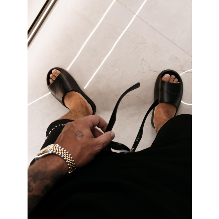 BUTY MĘSKIE KLAPKI OLAVOGA MEN SHOES SLIP MEN BLACK