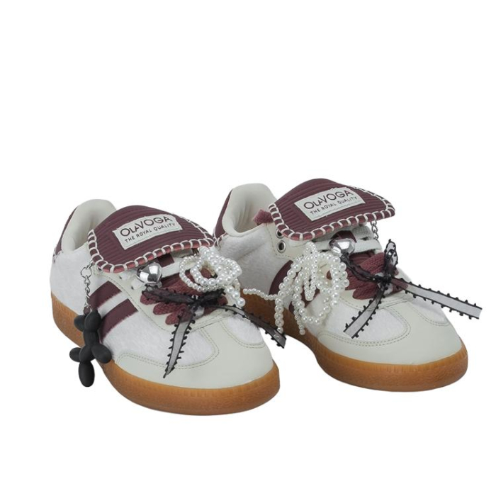 BUTY DAMSKIE SNEAKERSY OLAVOGA SHOES ANATY ECRU-WINE RED