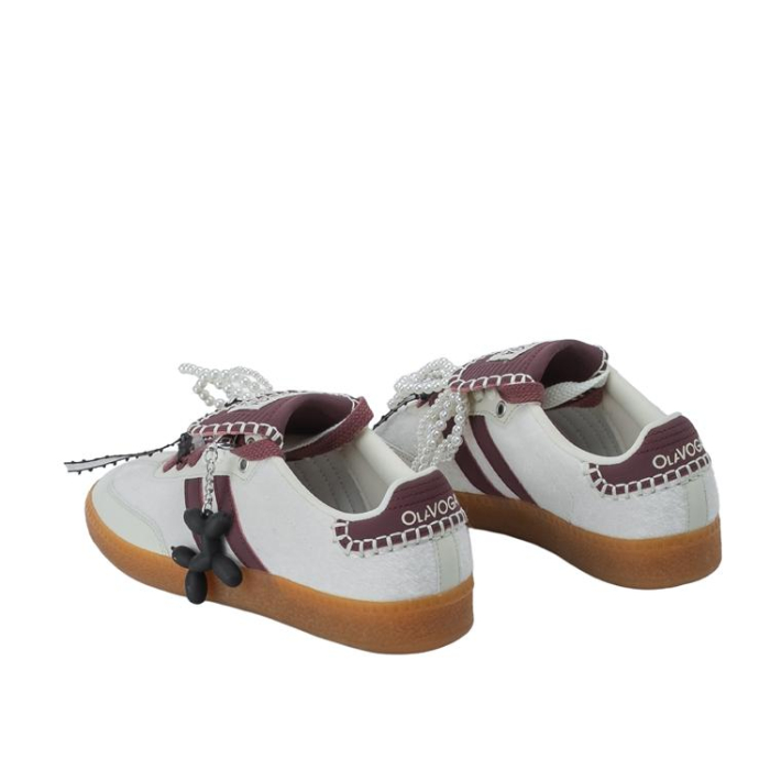 BUTY DAMSKIE SNEAKERSY OLAVOGA SHOES ANATY ECRU-WINE RED
