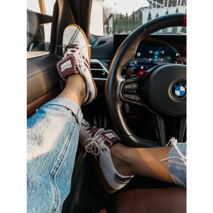 BUTY DAMSKIE SNEAKERSY OLAVOGA SHOES ANATY ECRU-WINE RED