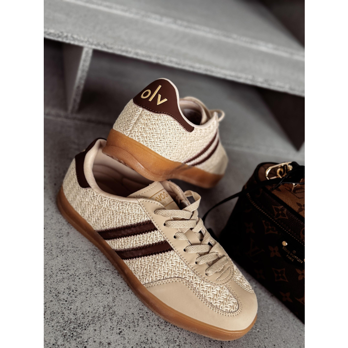 BUTY DAMSKIE SNEAKERSY OLAVOGA SHOES PALERMO BEIGE